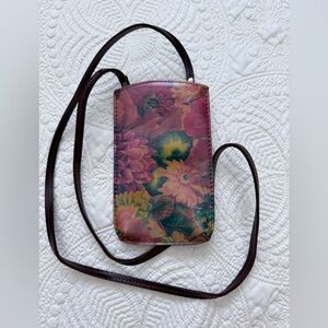 Patricia Nash Phone Crossbody Leather Floral Wallet Bag Tote Concerts Travel